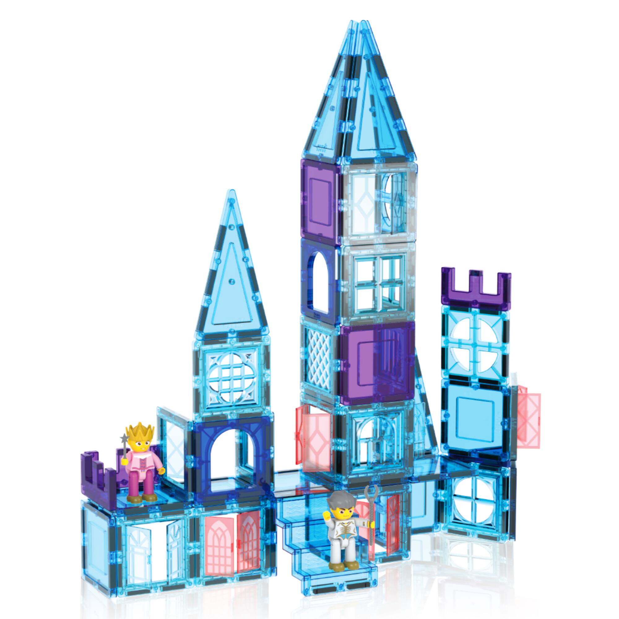 PicassoTiles® 72 Piece Ice Castle Magnetic Tile Building Set